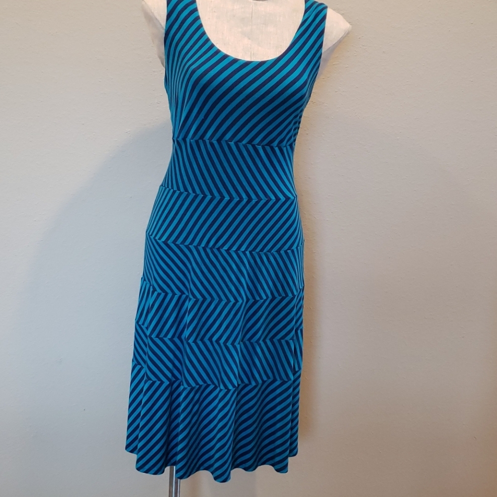 Tank dress with stripes